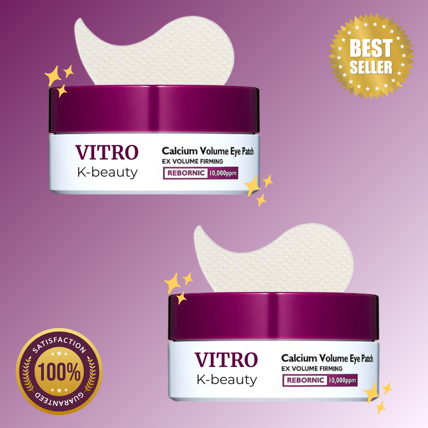 2 Pack K-Beauty Calcium Eye Patch (60ea)